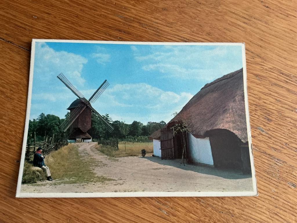 1067 molen Bokrijk openluchtmuseum plakresten, Ophalen of Verzenden