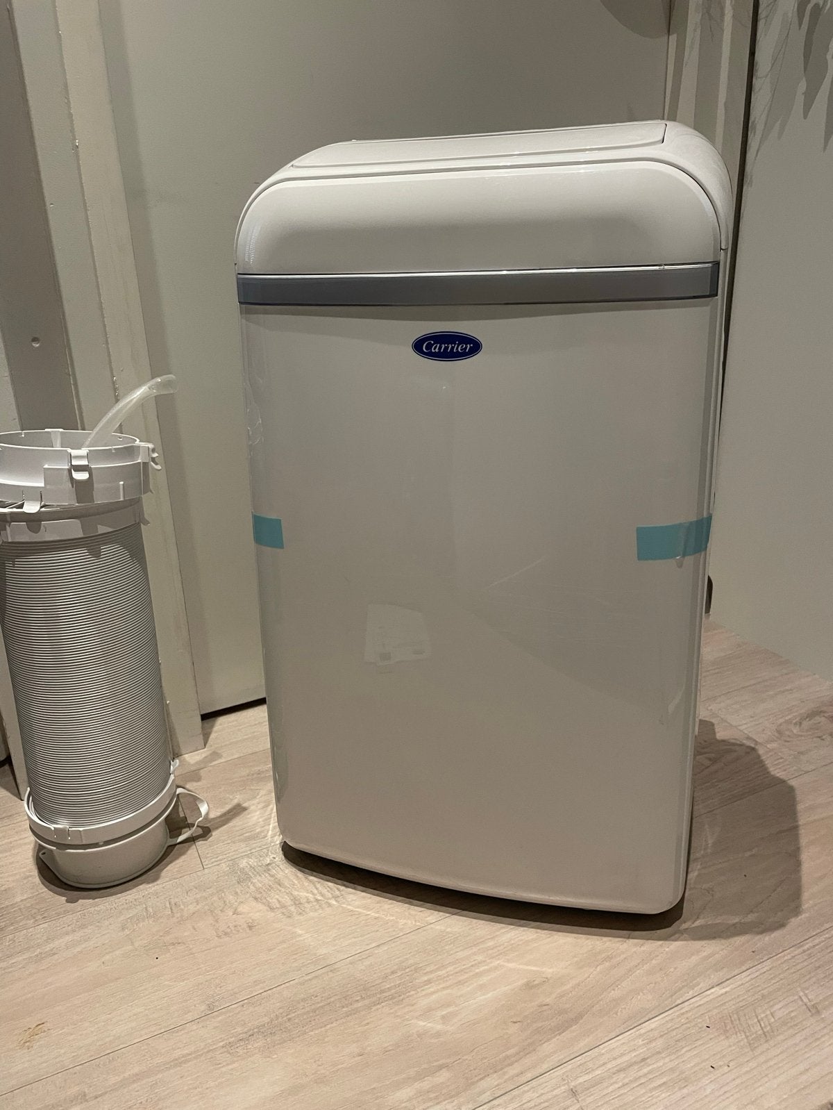 Carrier Mobiele Airco 3.5kW Koelen en Ontvochtigen, Ophalen, Minder dan 60 m³, 3 snelheden of meer, Zo goed als nieuw