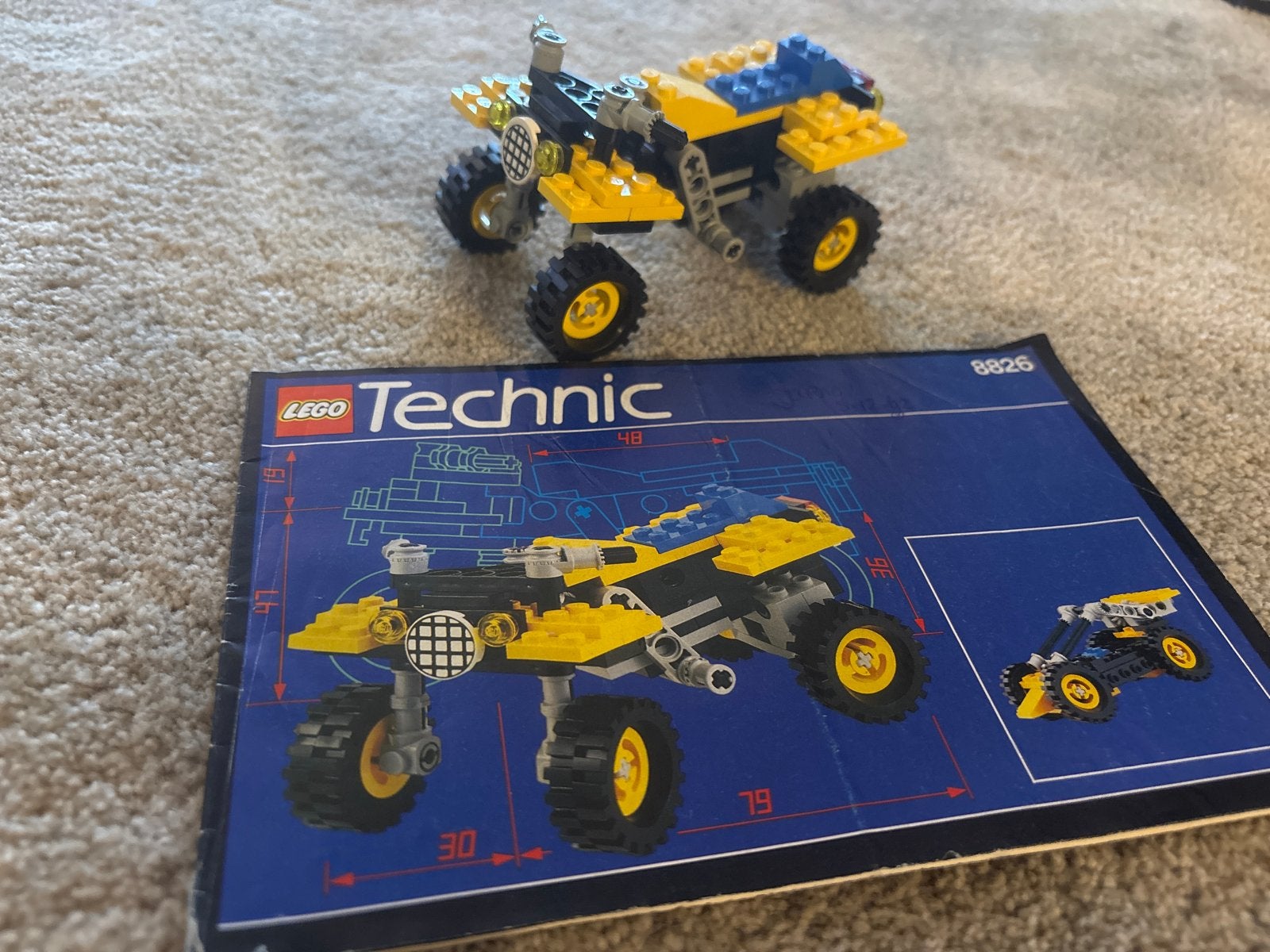 Lego Technic Quad 8826 met bouwinstructies, Ophalen of Verzenden, Gebruikt, Overige merken