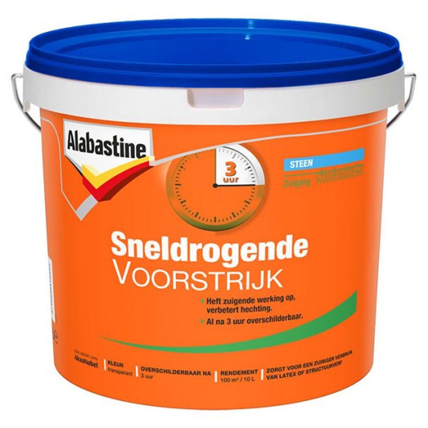 1x 10 liter Alabastine sneldrogende voorstrijk 1 emmer, Ophalen, Nieuw, Overige typen