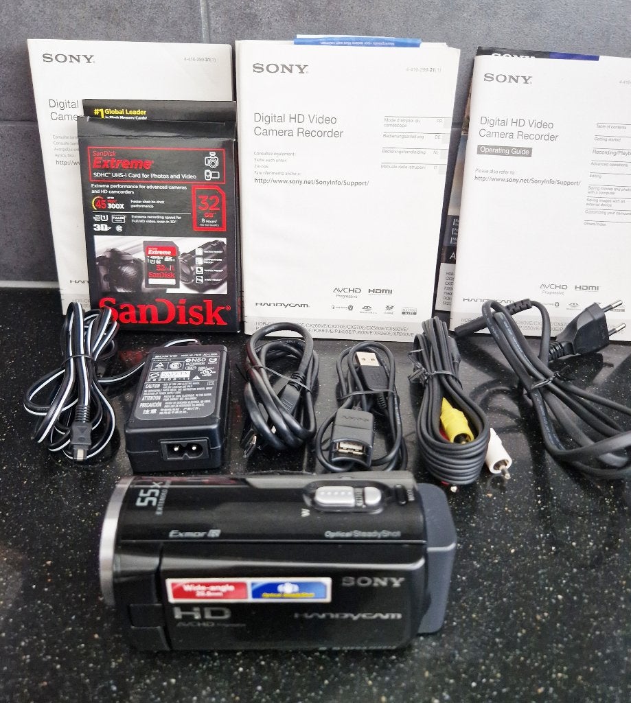 Sony Film Camera HDR CXX 250 ZGAN, Full HD, 20x of meer, Ophalen of Verzenden, Zo goed als nieuw