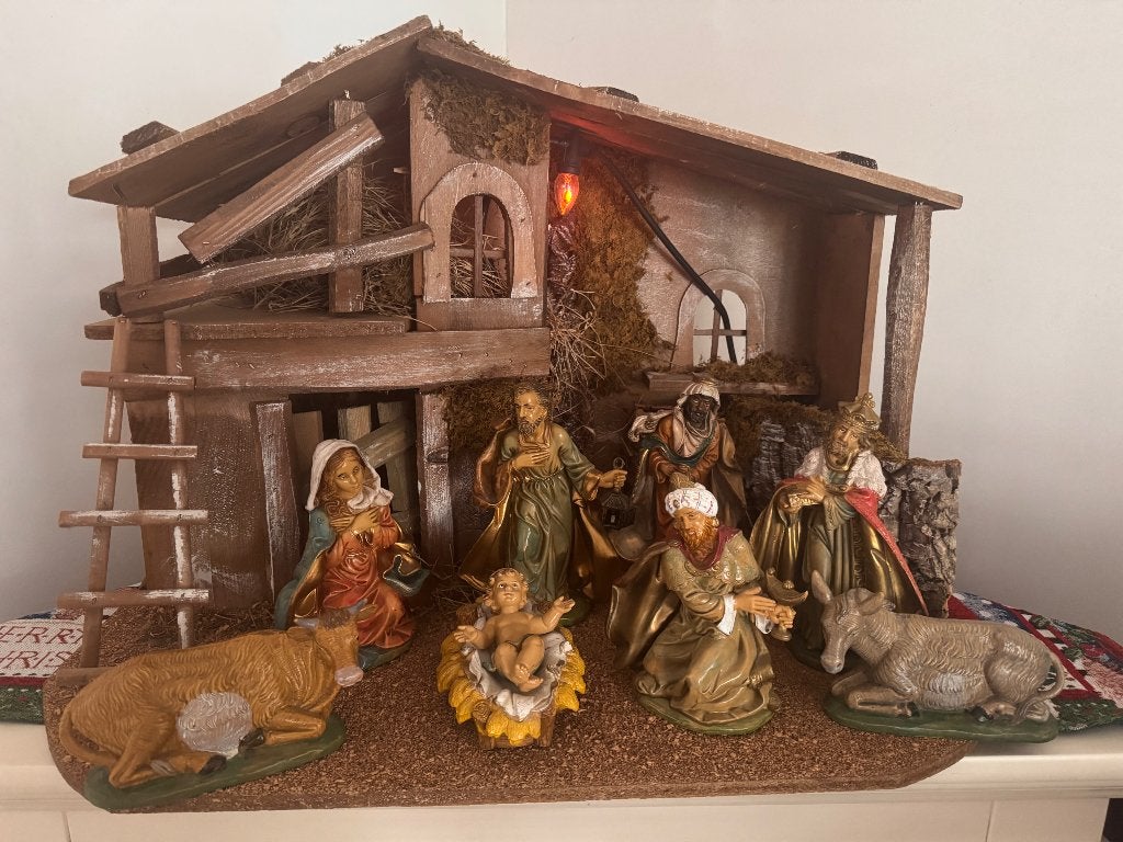 Kerststal met beelden, Diversen, Ophalen, Zo goed als nieuw