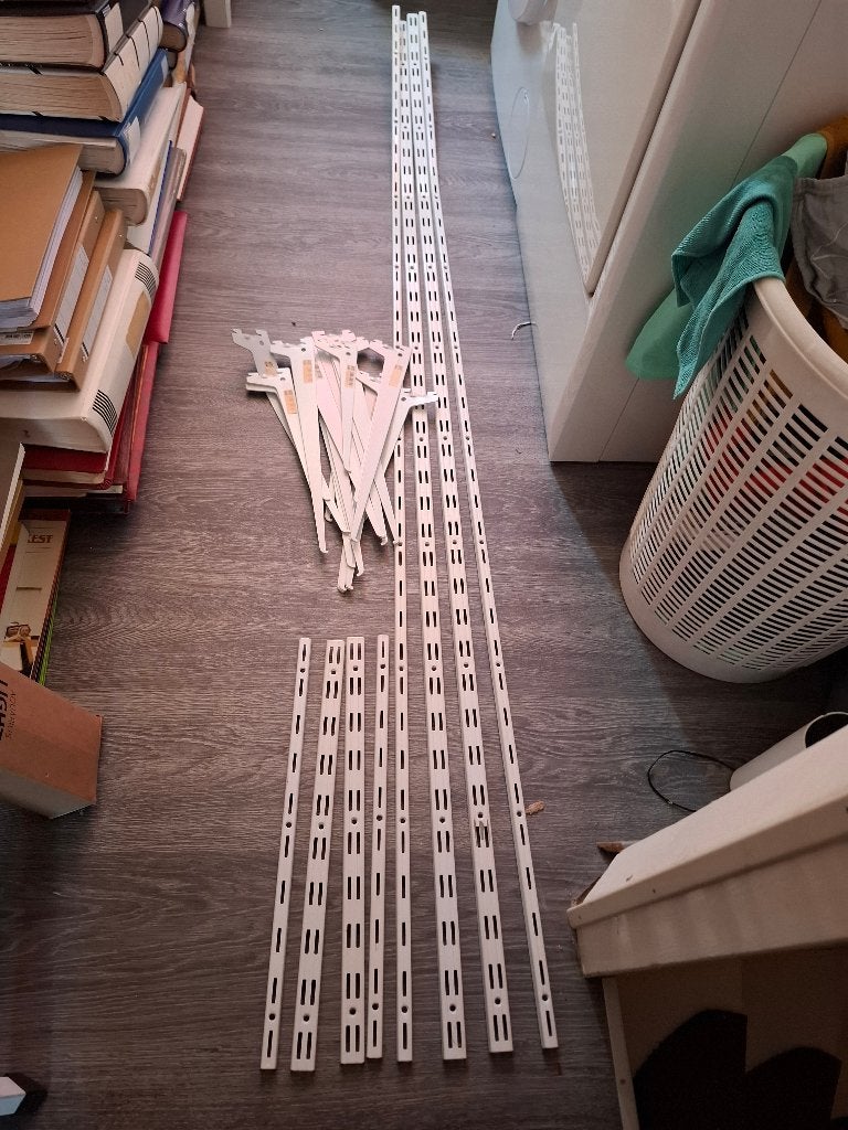 Wandplank systeem - rails en dragers, Ophalen, Gebruikt