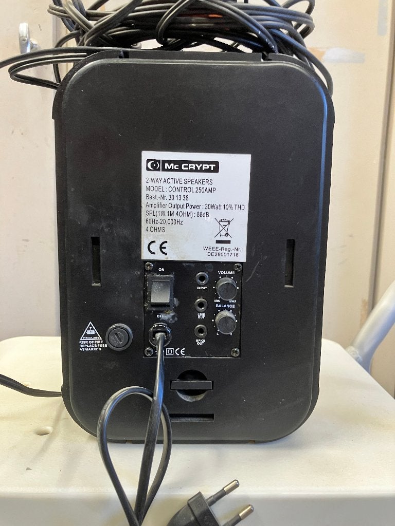 Mc Crypt actieve luidspreker voor extra tv geluid, Gebruikt, Overige typen, Minder dan 60 watt, Ophalen