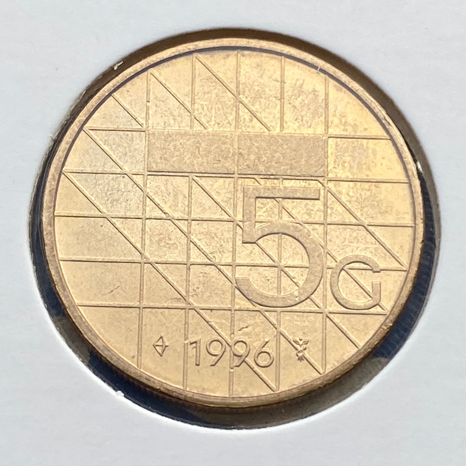5 Gulden / Vijfje uit 1996 van Beatrix, Postzegels en Munten, Munten | Nederland, Verzenden, Koningin Beatrix, 5 gulden, Losse munt