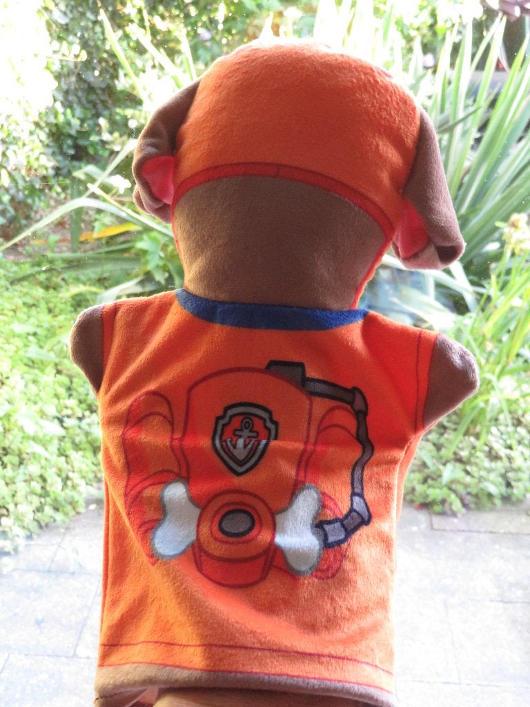 Handpop Paw Patrol Zuma Nickelodeon poppenkastpop Spinmaster, Paw Patrol, Ophalen of Verzenden, Gebruikt, Hond