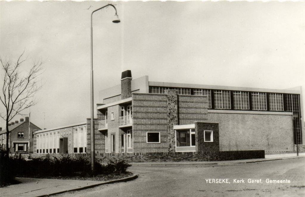 Yerseke, Kerk Geref. Gemeente - 1965 gelopen, Verzamelen, Ophalen of Verzenden, 1960 tot 1980, Gelopen, Zeeland