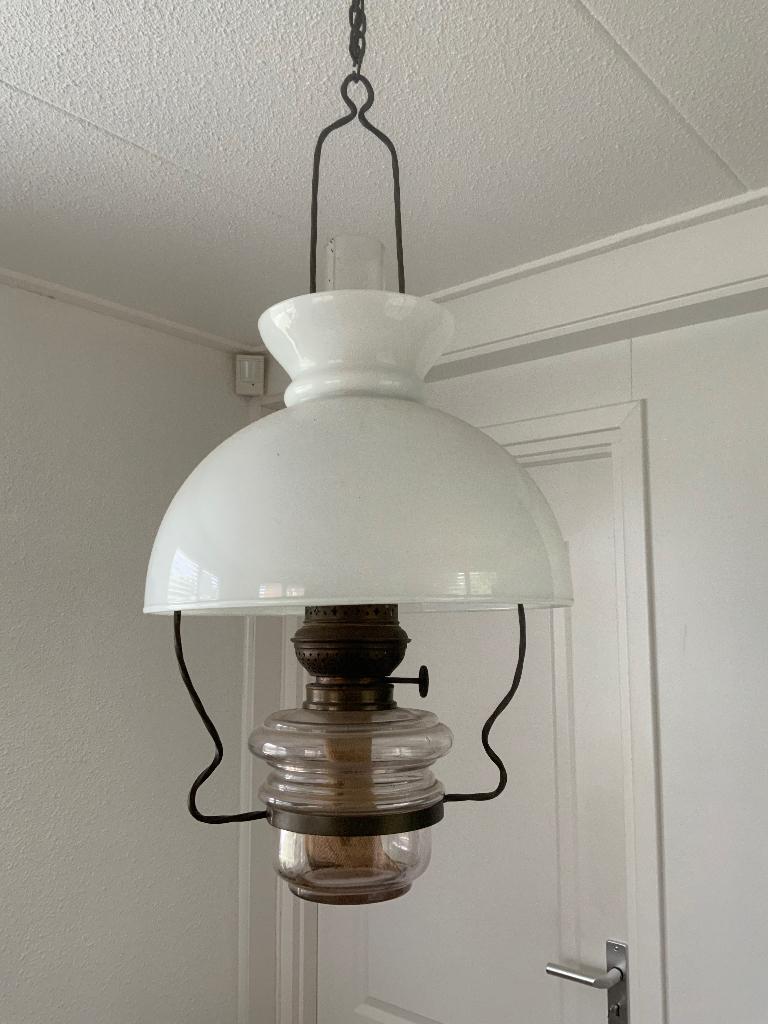 Oude Olielamp / Scheepslamp, Antiek en Kunst, Antiek | Lampen, Ophalen of Verzenden