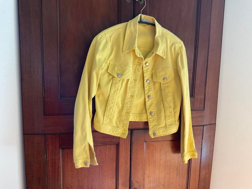 Strenesse jeans jasje geel maat 38, Verzenden, Zo goed als nieuw, Maat 38/40 (M), Geel