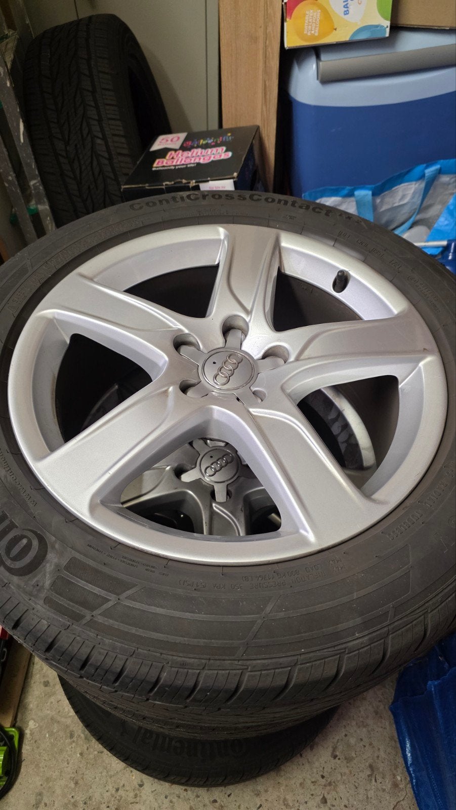 Audi A6 C7 Allroad 18 inch velgen + 4 x Continental banden, Ophalen