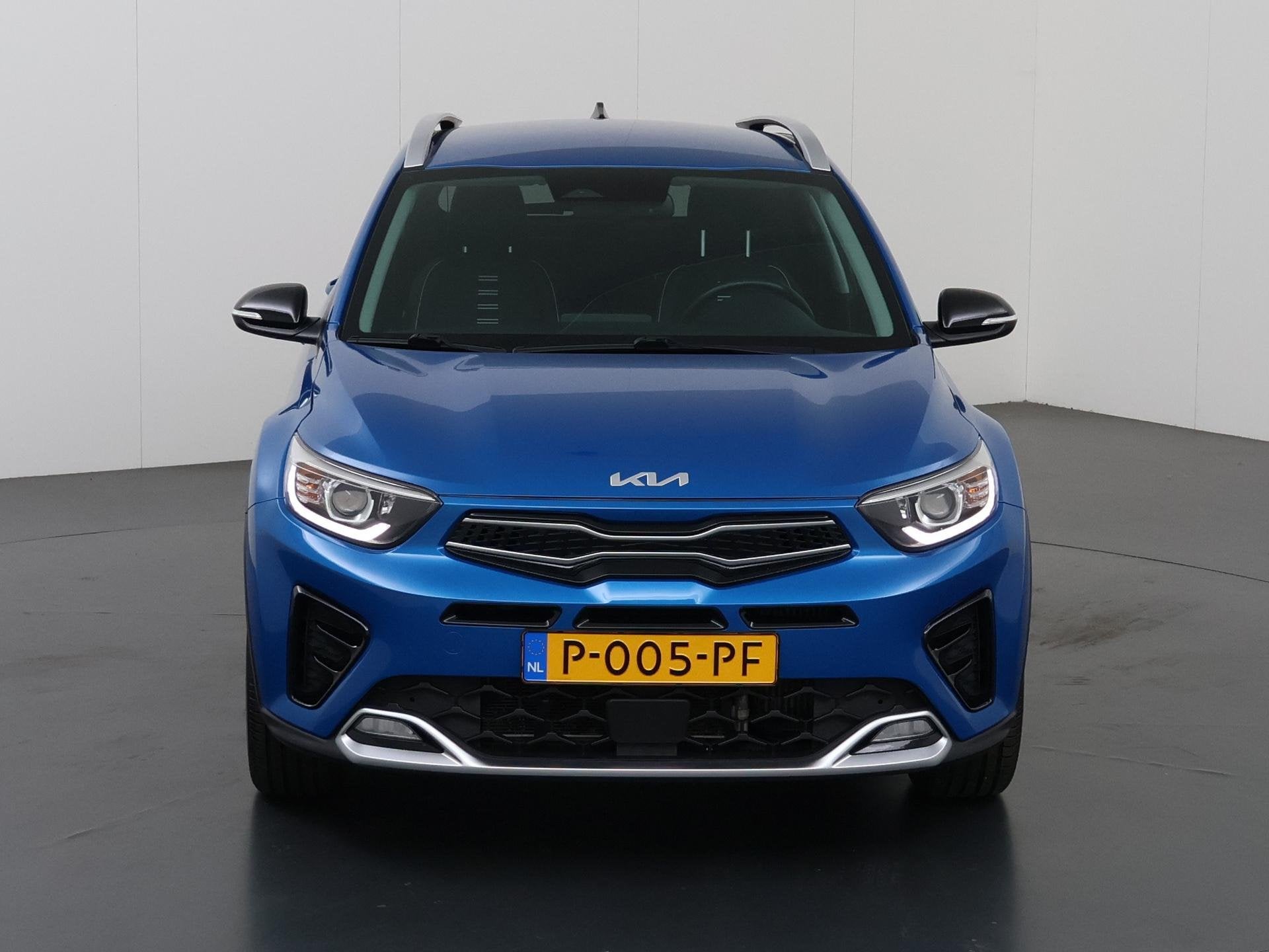 Kia Stonic 1.0 T-GDi MHEV GT-Line | Navigatie | Parkeercamer, Auto's, Voorwielaandrijving, Euro 6, Blauw, Leder en Stof