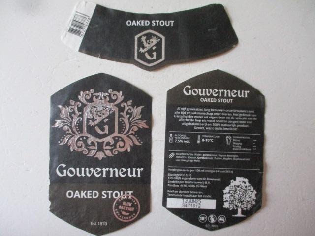bieretiket Nederland 10-5 (7P) lindeboom, Verzamelen, Biermerken, Ophalen of Verzenden, Gebruikt, Overige typen, Overige merken