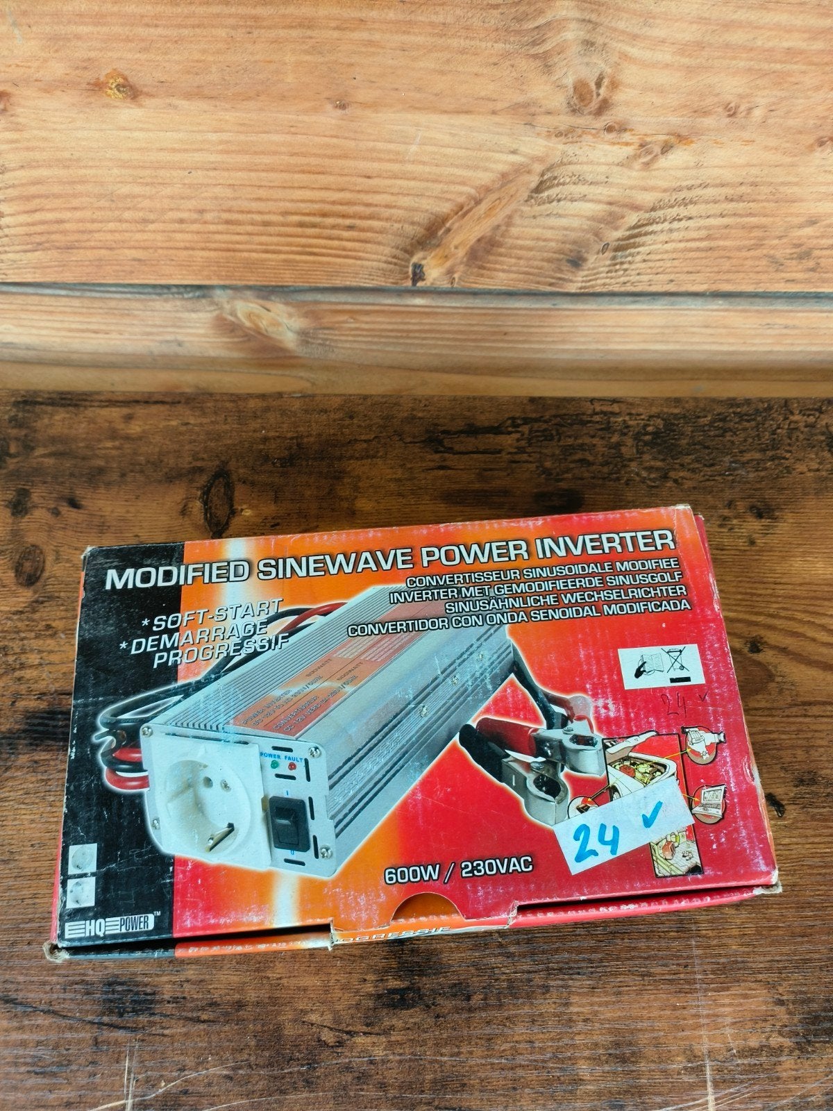 HQ Power Omvormer 600W 24V naar 230V, Ophalen of Verzenden, Nieuw, Universele onderdelen