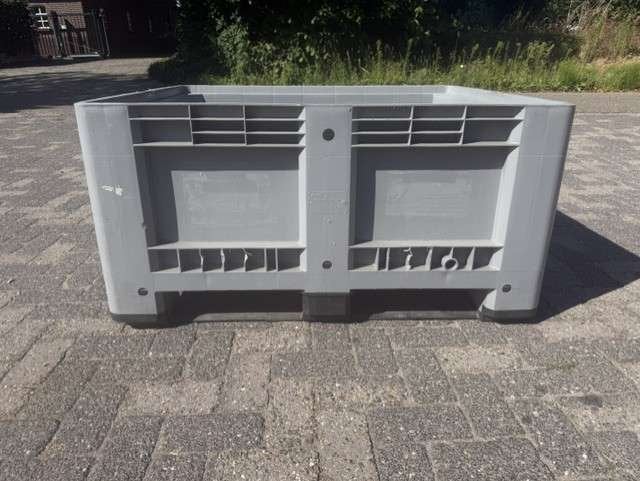 Kunststof palletbox 120x100x60cm laagmodel slede grijs, Doe-het-zelf en Verbouw, Niet ingevuld, 100 cm of meer, 60 cm of meer