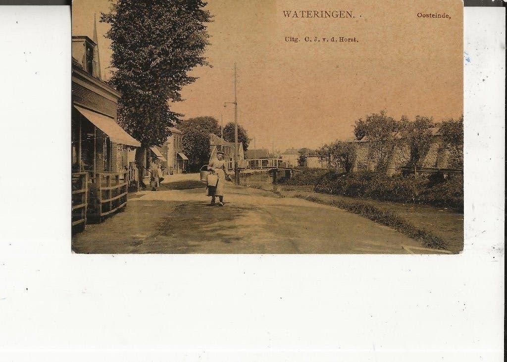 Wateringen Oosteinde Tulpkaart 5 febr 1906, Ophalen of Verzenden, Voor 1920, Gelopen, Zuid-Holland