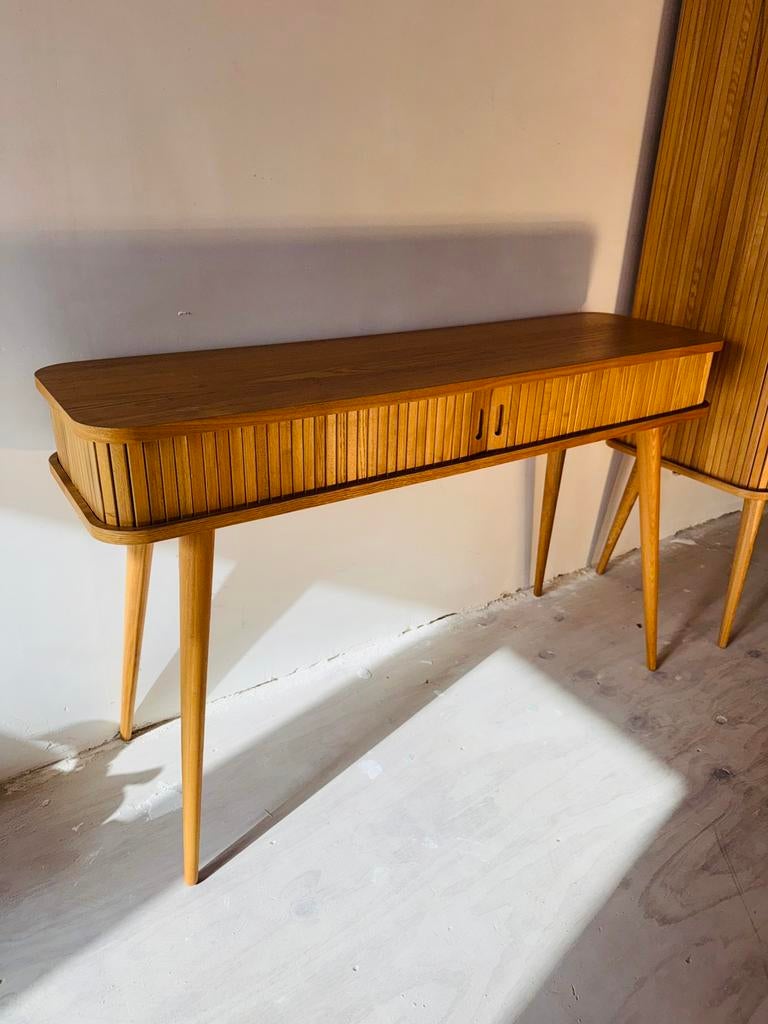 Zuiver Barbier sidetable kast eiken, Ophalen of Verzenden, A, A, A