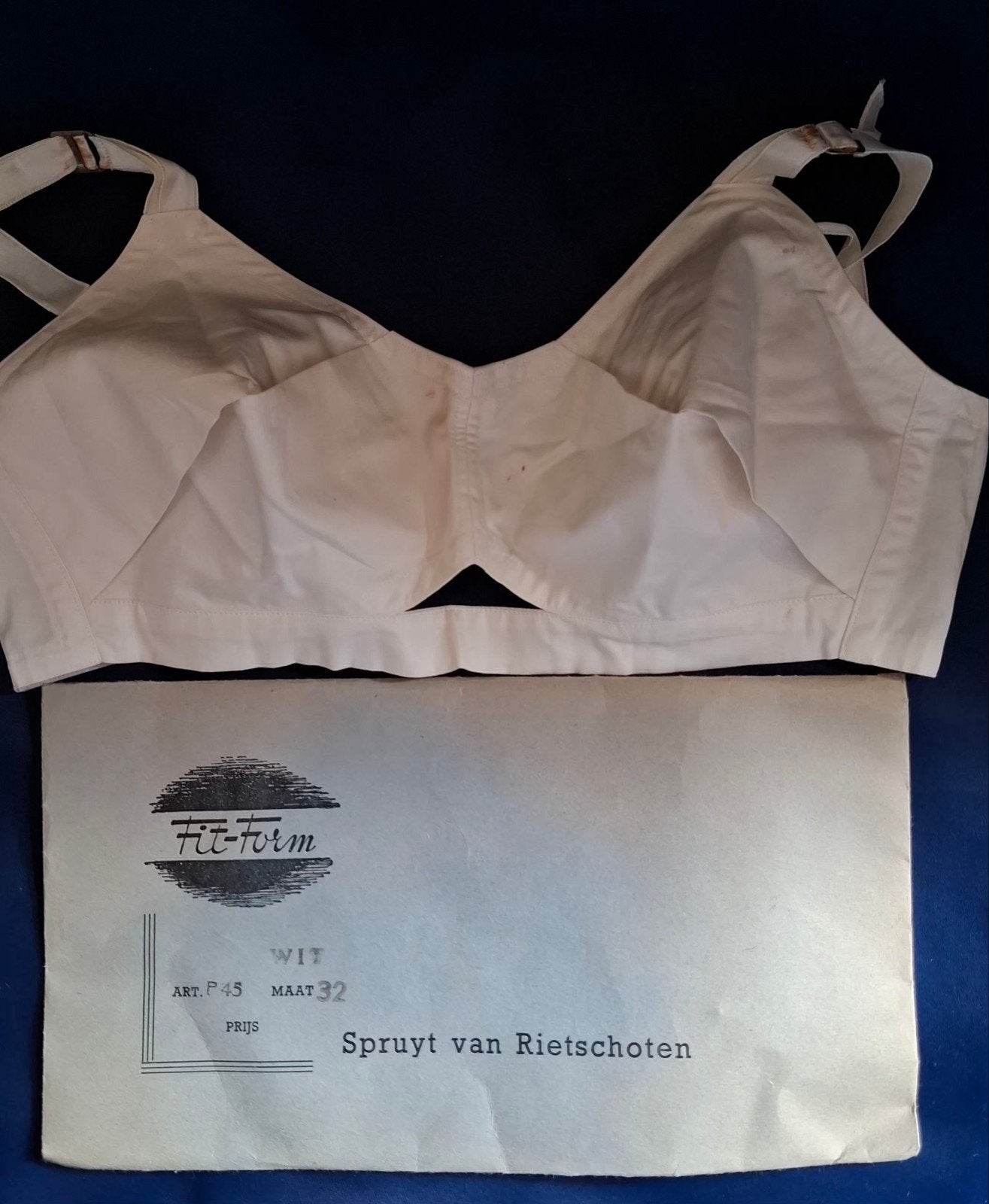 Unieke Vintage 30s/40s BH Fit-Form Spruyt van Rietschoten, Kleding | Dames, Ondergoed en Lingerie, Vintage, Ophalen of Verzenden
