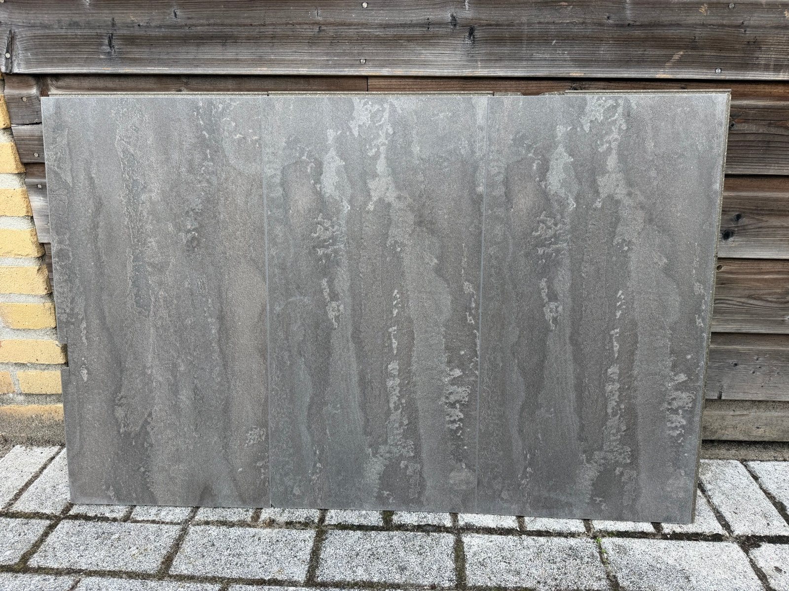 Tweedehands PVC laminaat – grijs betonlook – ca. 41 m², Ophalen, Gebruikt, 25 tot 50 m², Grijs