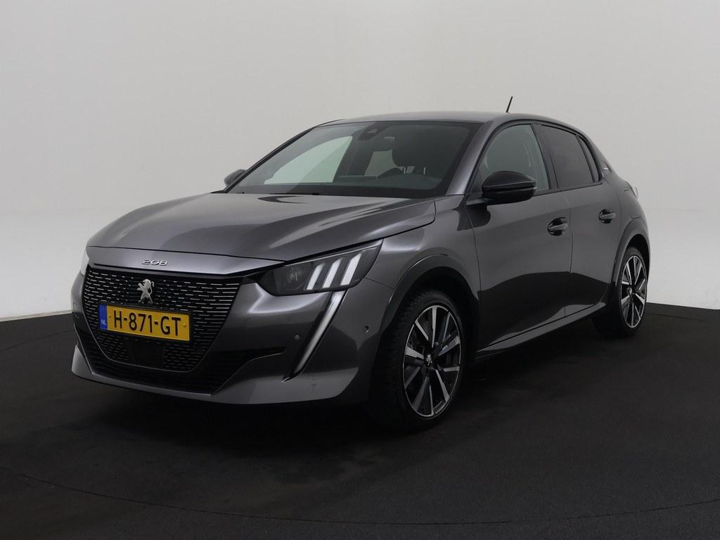 Peugeot 208 1.2T 100pk GT-Line Led/Camera/Nav/3d/Carplay, Voorwielaandrijving, Gebruikt, Euro 6, Leder en Stof