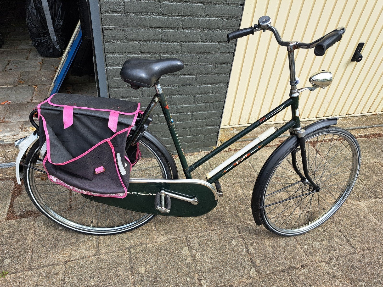 Damesfiets Sport met fietstassen, voor- en achterlicht, Ophalen, Gebruikt, Terugtraprem, Overige merken