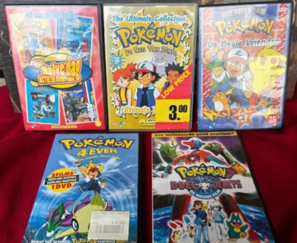 Vijf DVD's met Pokemon avonturen  (5 euro per stuk), Alle leeftijden, Ophalen of Verzenden, Zo goed als nieuw
