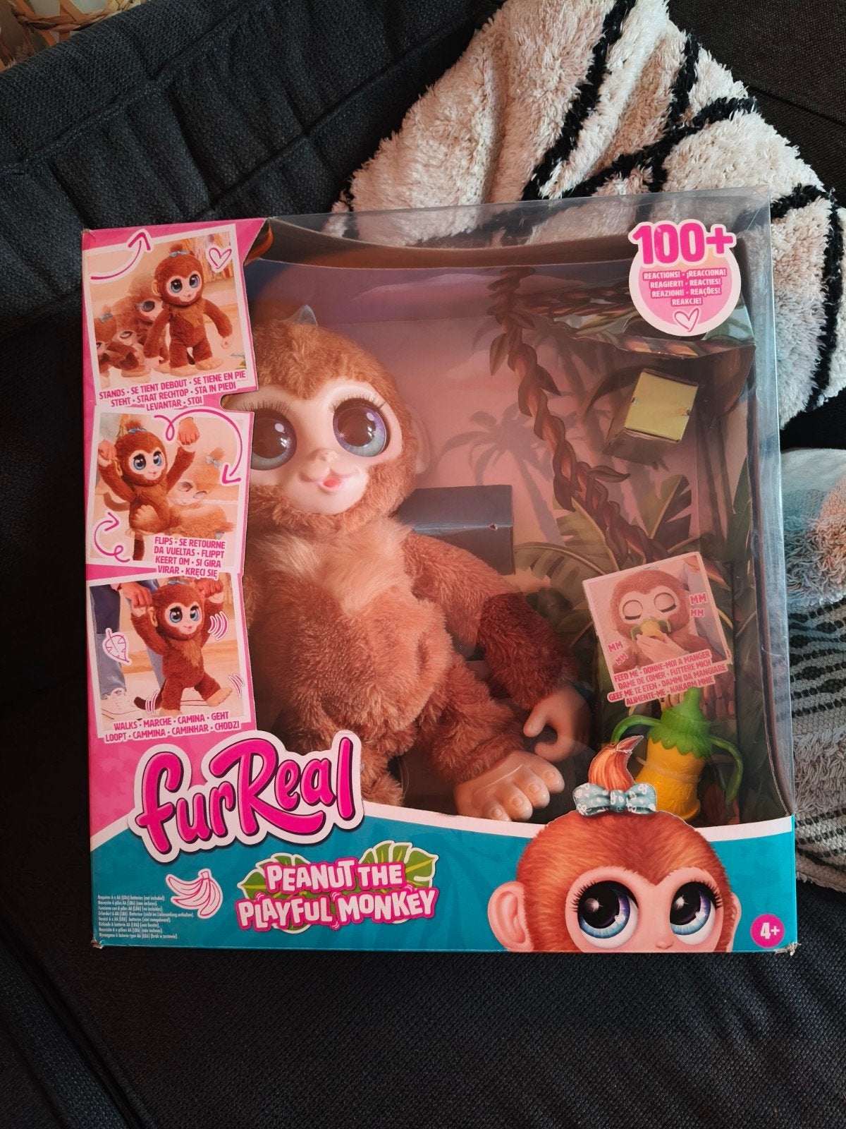 Nieuw FurReal Peanut the playful monkey aap- Interactief, Kinderen en Baby's, Speelgoed | Knuffels en Pluche, Overige merken, Overige karakters