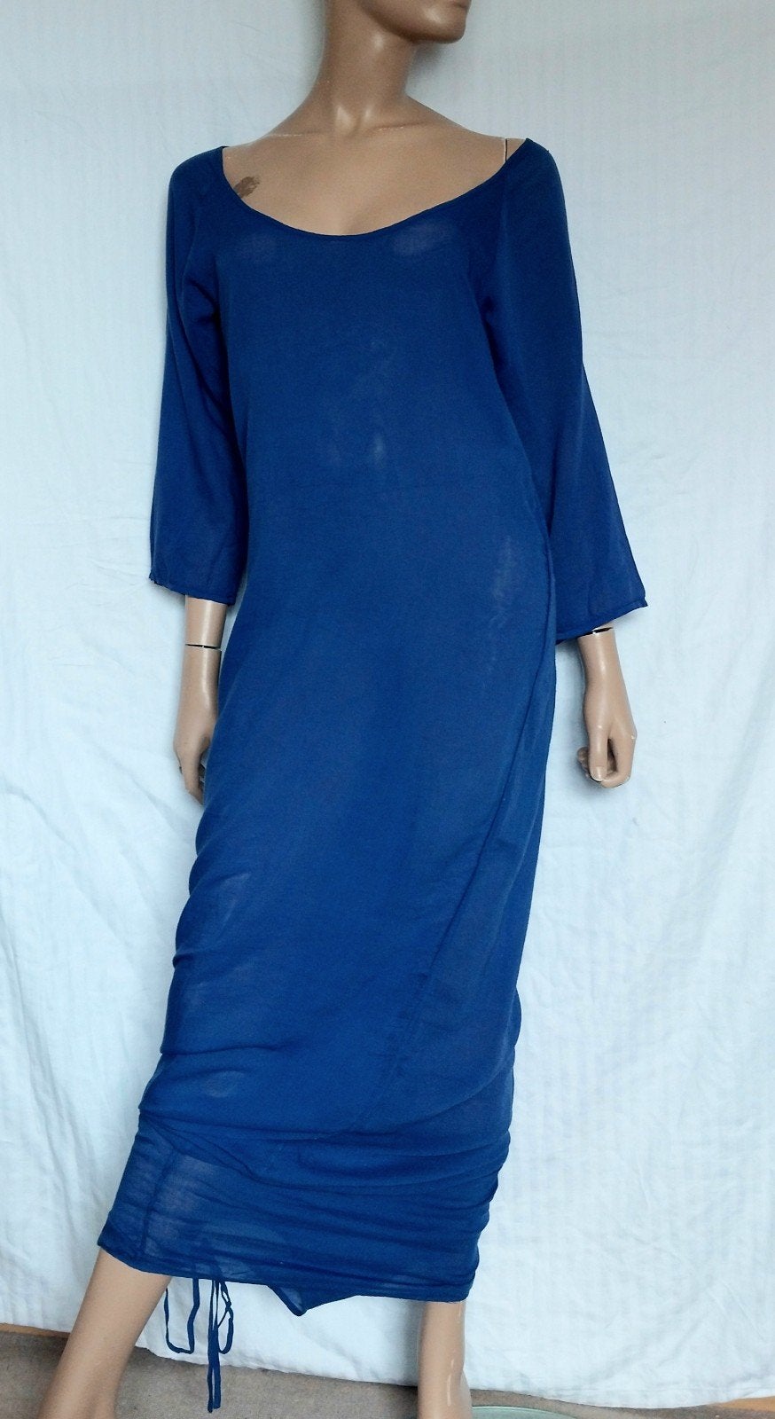 MARTIN MARGIELA Jurk , Maat 38, Maat 38/40 (M), Blauw, Ophalen of Verzenden, Zo goed als nieuw
