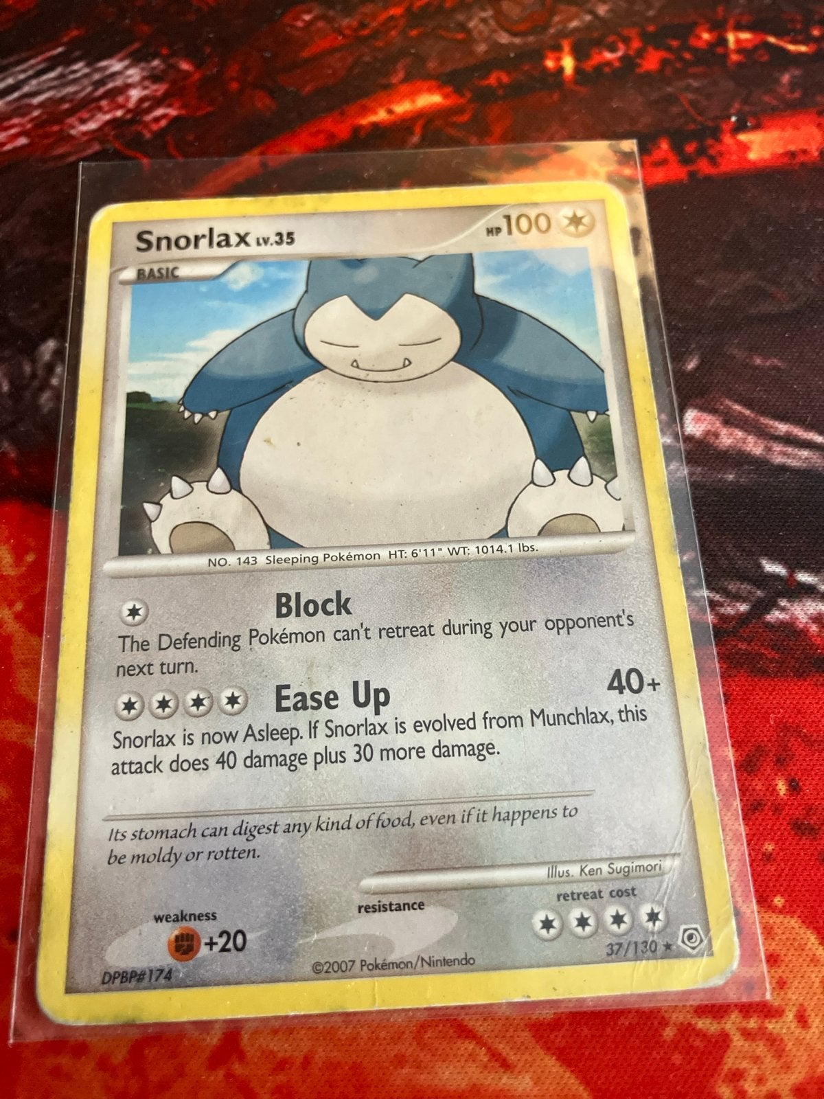 Pokémon Kaart Snorlax LV.35 DPBP37/130, Ophalen of Verzenden, Gebruikt, Losse kaart