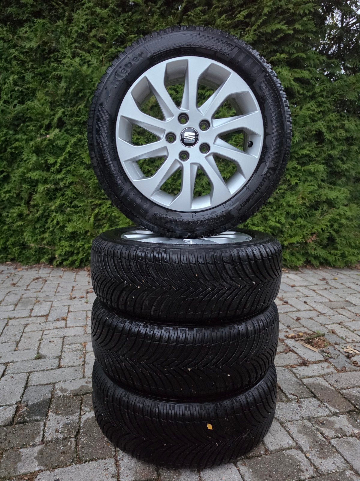 5x112 Originele Seat Leon velgen 16" winterset, Ophalen, Gebruikt, 16 inch, Banden en Velgen