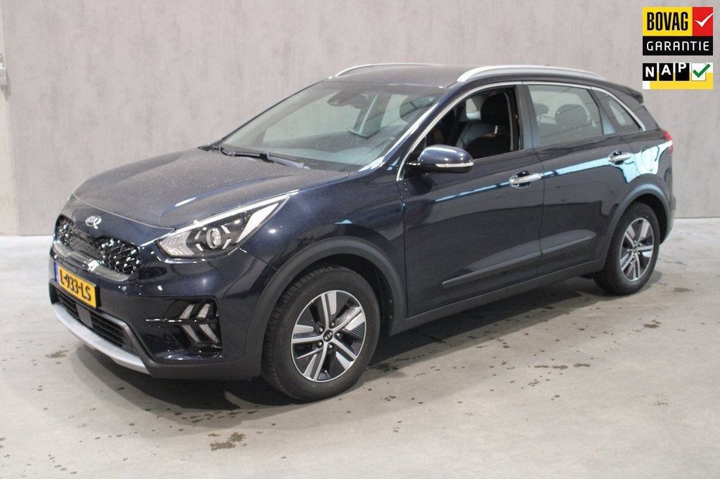 Kia Niro 1.6 GDi Hybrid DynamicLine NL Auto prijs is rijklaa, Auto's, Kia, 12 maanden, Gebruikt, Euro 6, Blauw