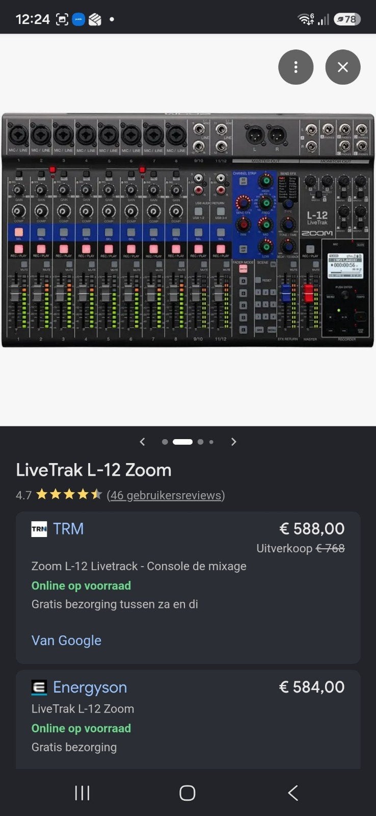 Zoom LiveTrak L-12 Digitale Mixer en Recorder, Ophalen, Gebruikt, 10 tot 20 kanalen, Microfooningang