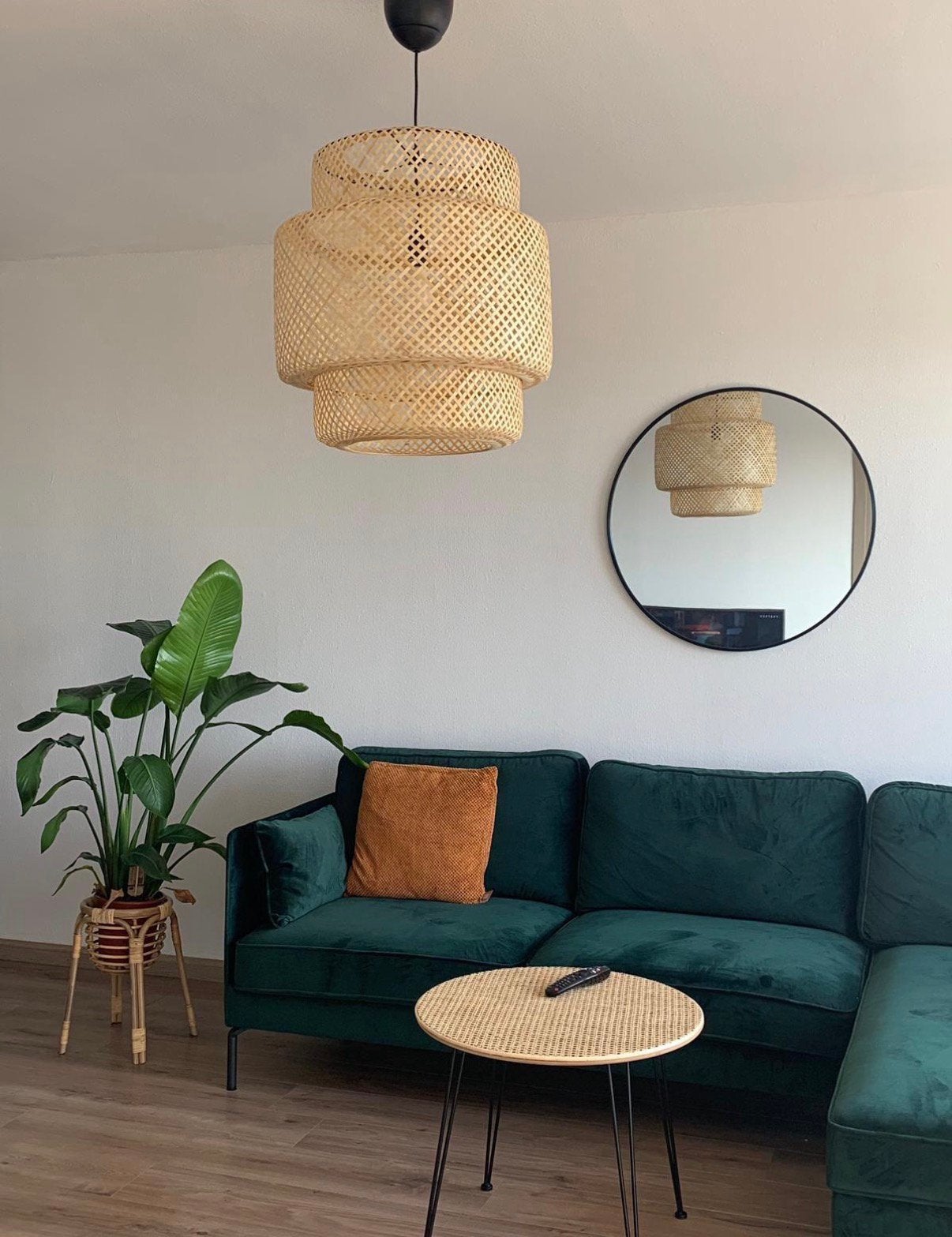 Green Velvet WOOOD Hoekbank, uitstekende staat, Huis en Inrichting, Banken | Bankstellen, Ophalen, 100 tot 125 cm, Hoekbank, Zo goed als nieuw