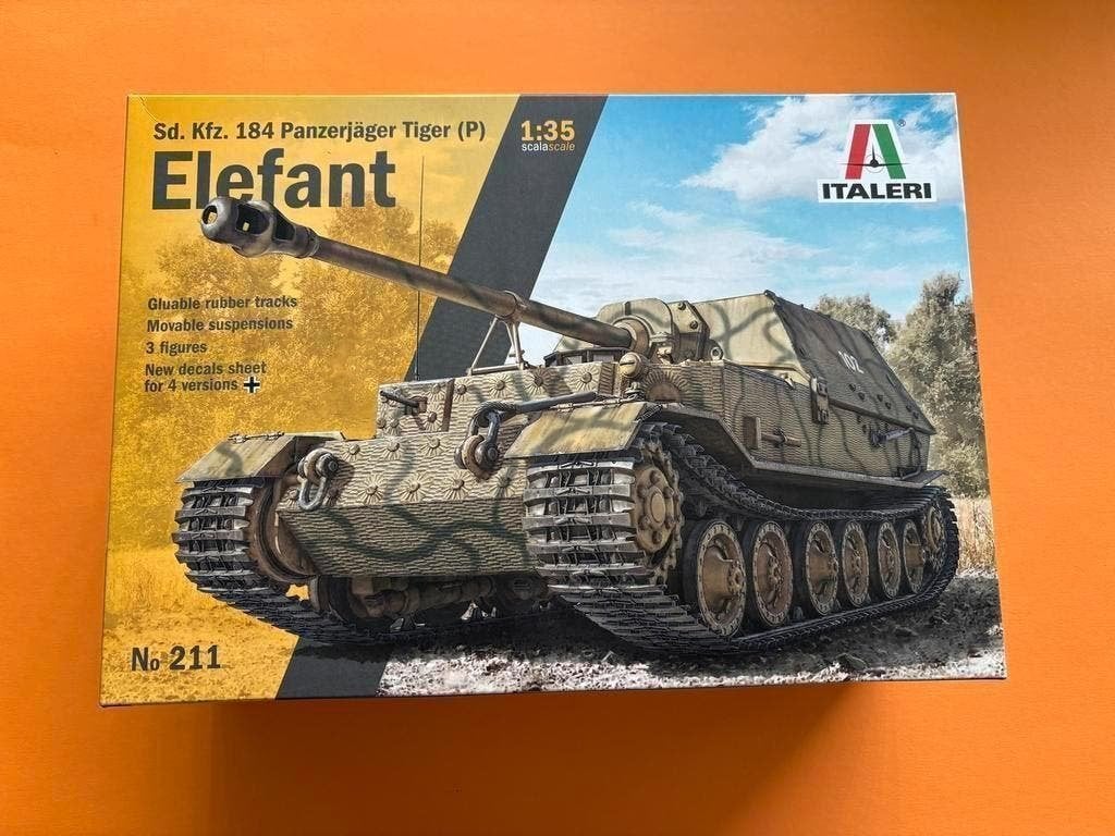 Italeri Elefant 1:35 Modelbouwdoos, Tank, Italeri, Verzenden, 1:32 tot 1:50