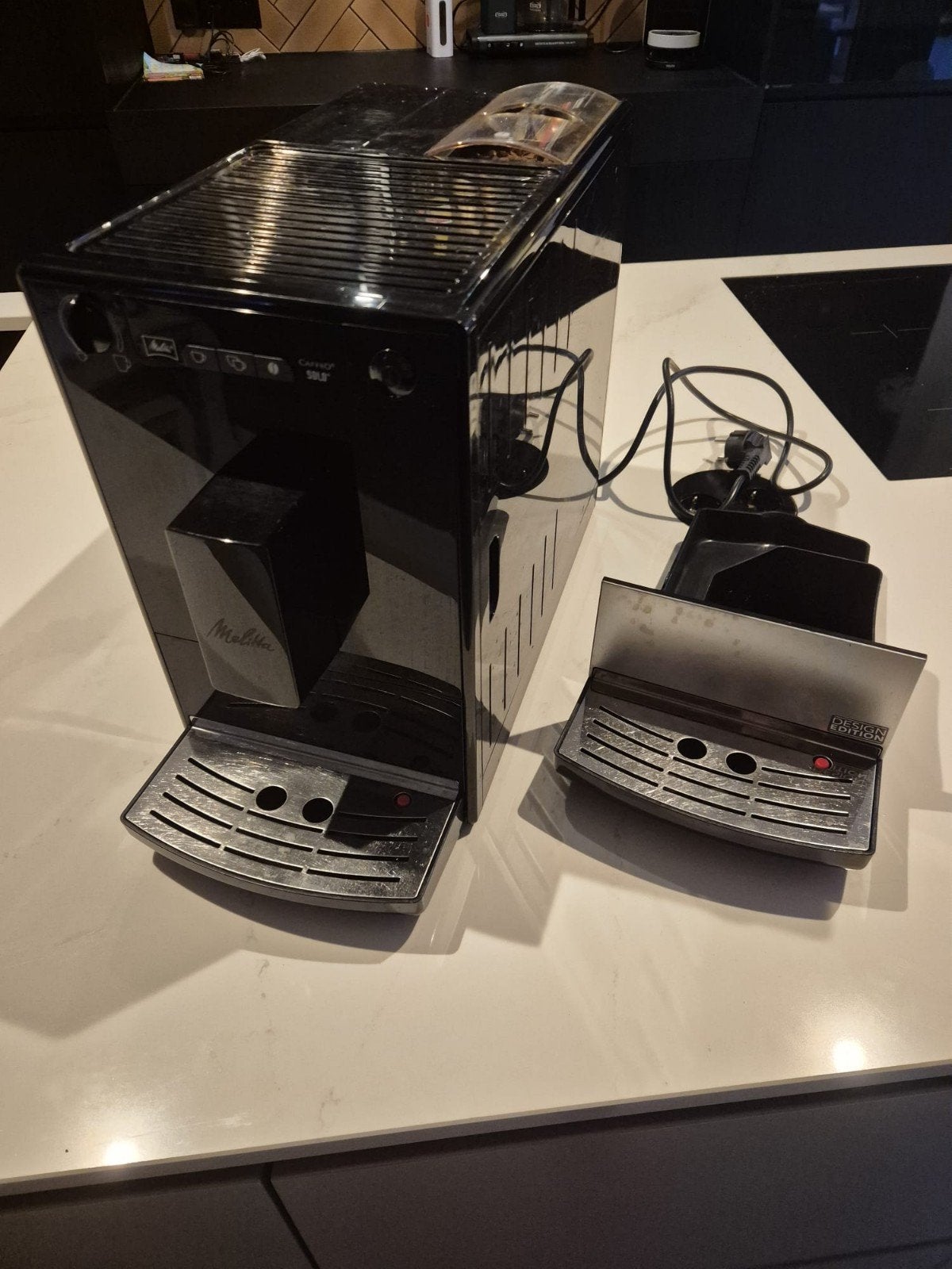 Melitta Caffeo Solo Koffiemachine met extra opvangbak, Afneembaar waterreservoir, Gebruikt, Koffiemachine, 2 tot 4 kopjes