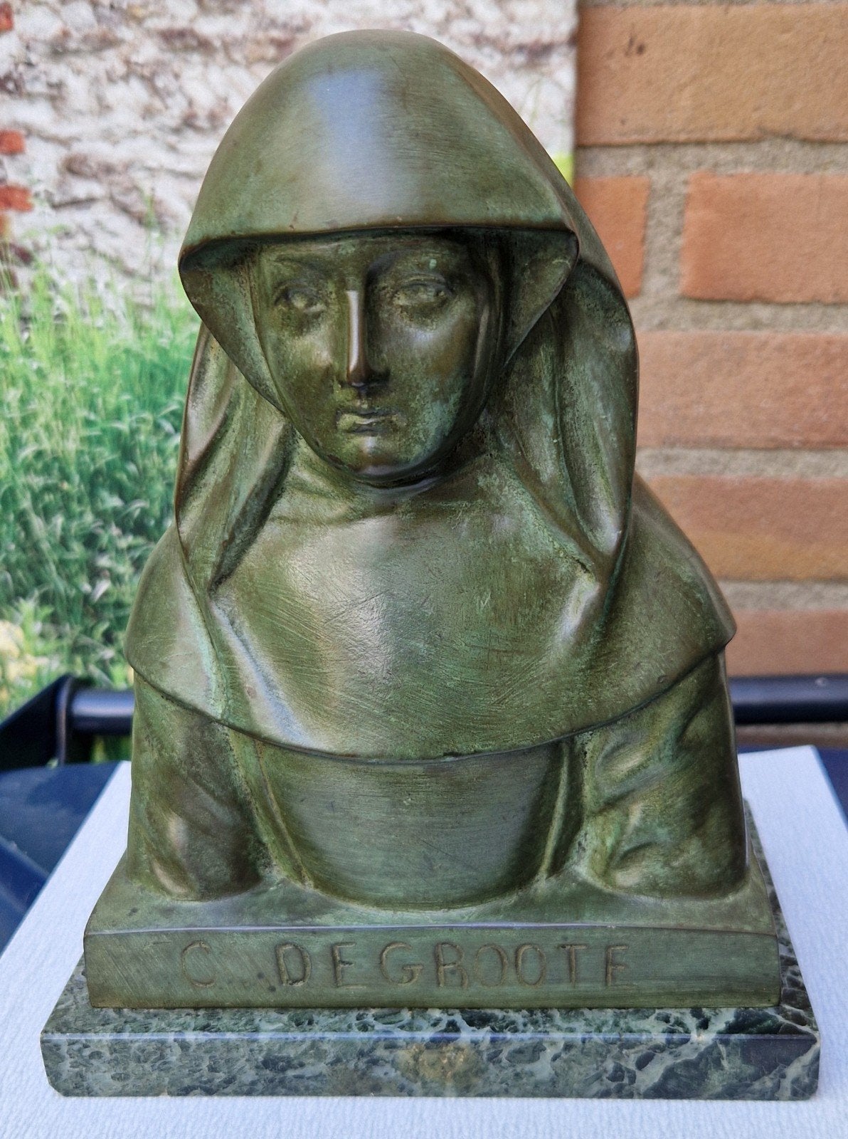 Art Deco buste Belgische non., Antiek en Kunst, Ophalen of Verzenden