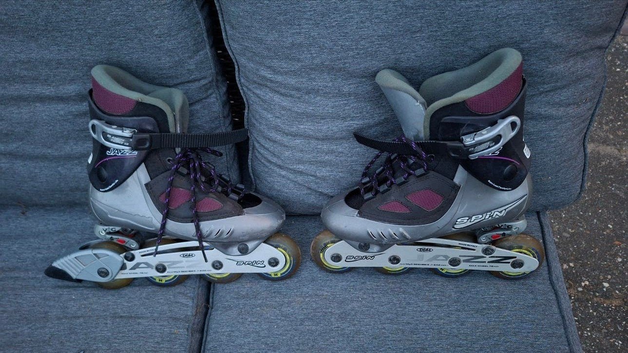 Roces Jazz Inline Skates (Maat 37) met Oxelo Beschermset, Gebruikt, Roces, Dames, Ophalen of Verzenden