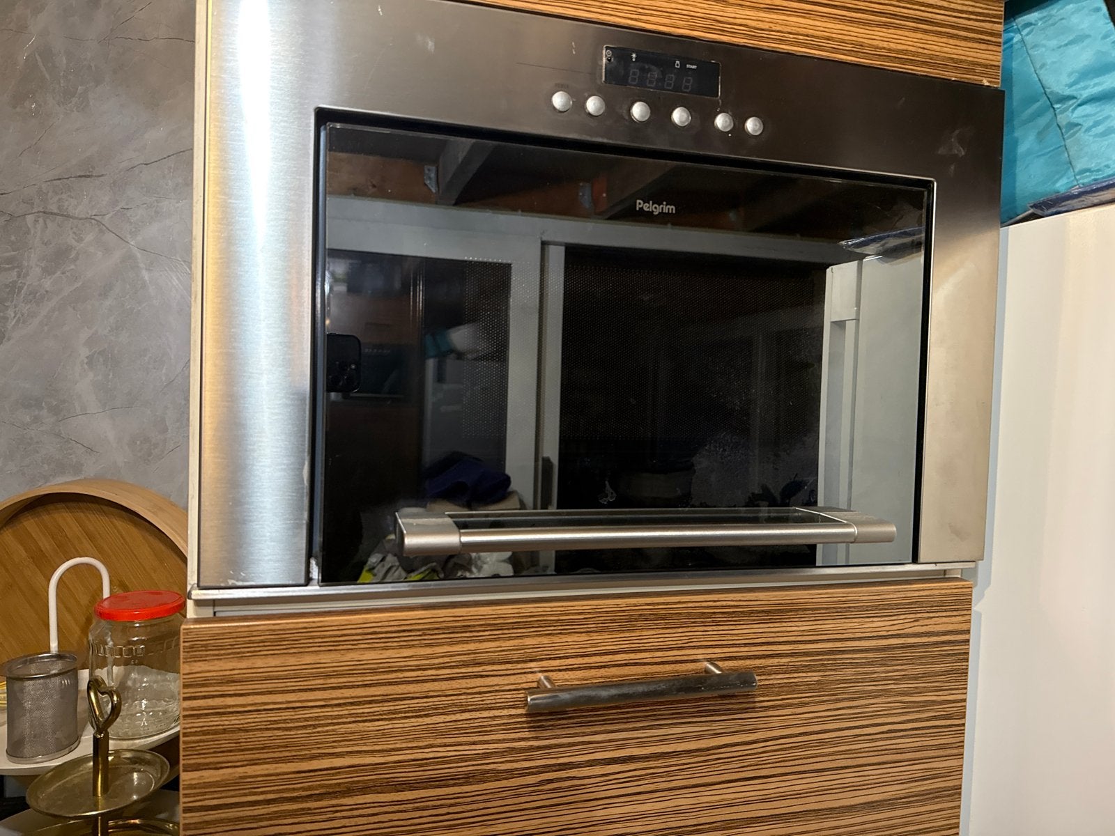 Pelgrim Inbouw Combimagnetron - Zo goed als nieuw, Witgoed en Apparatuur, Combimagnetron, 60 cm of meer, Grill, Ophalen of Verzenden