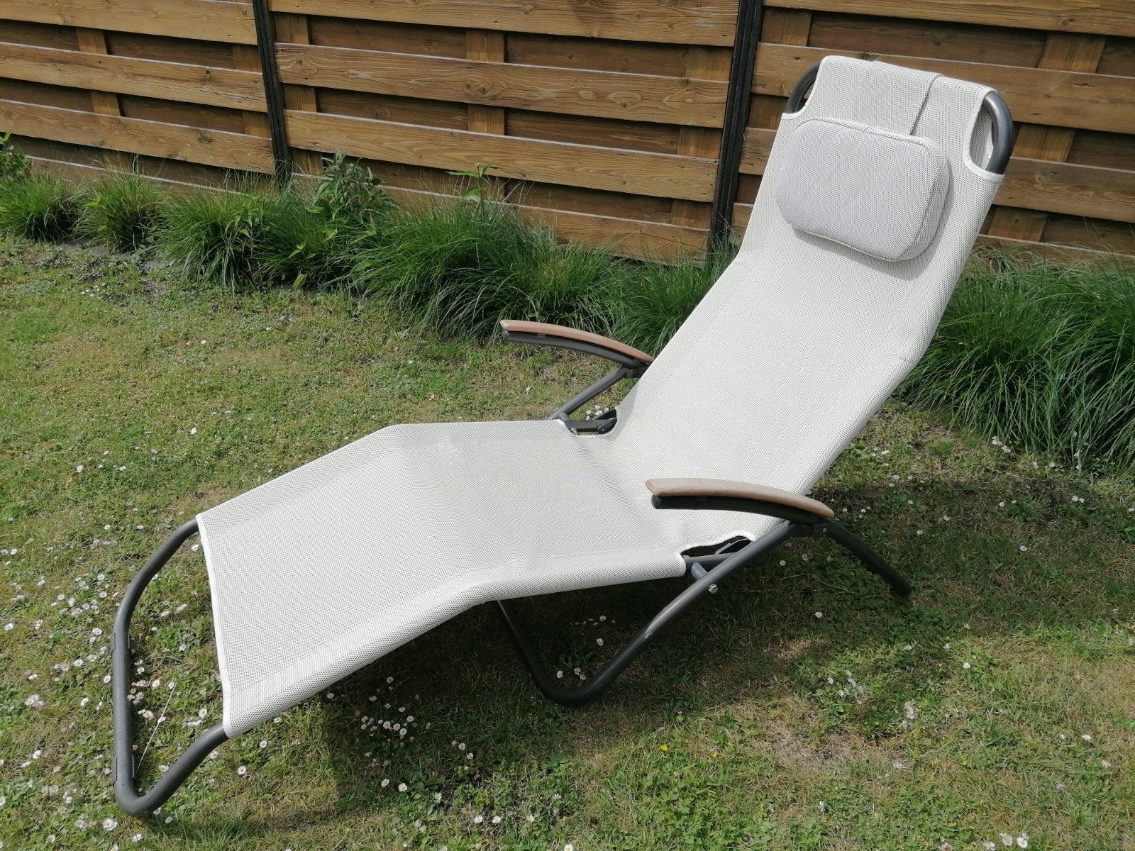 Ligstoel Ligbed Relaxstoel Zonnebed Zonnestoel Strandstoel, Ophalen, Zo goed als nieuw, Metaal, Inklapbaar