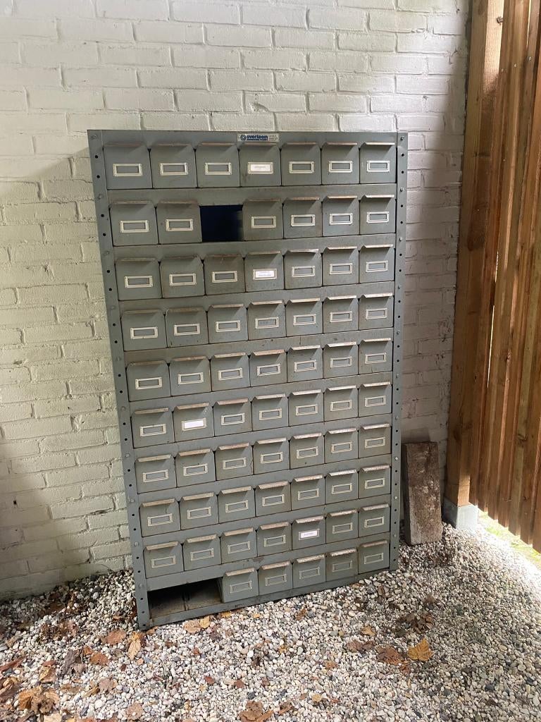 Overtoom archiefkast / gereedschapskast met 70 la'tjes, Huis en Inrichting, Kasten | Ladekasten, Ophalen, Gebruikt, 5 laden of meer