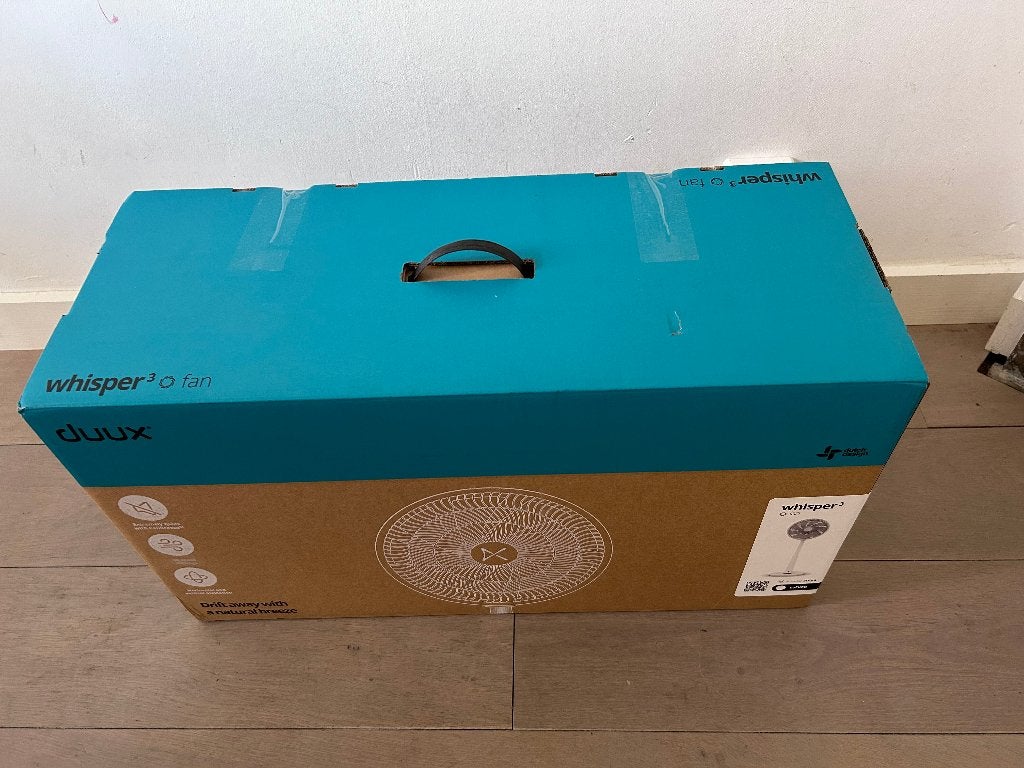 Duux Whisper 3, nieuw in doos, super stille ventilator, Witgoed en Apparatuur, Ventilatoren, Ophalen, Nieuw, Statiefventilator