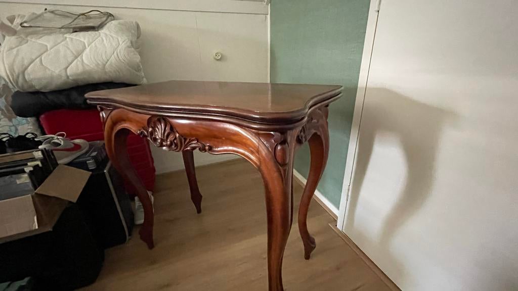 Antieke Biedermeier Speeltafel Mahonie, Antiek en Kunst, Antiek | Meubels | Tafels, Ophalen