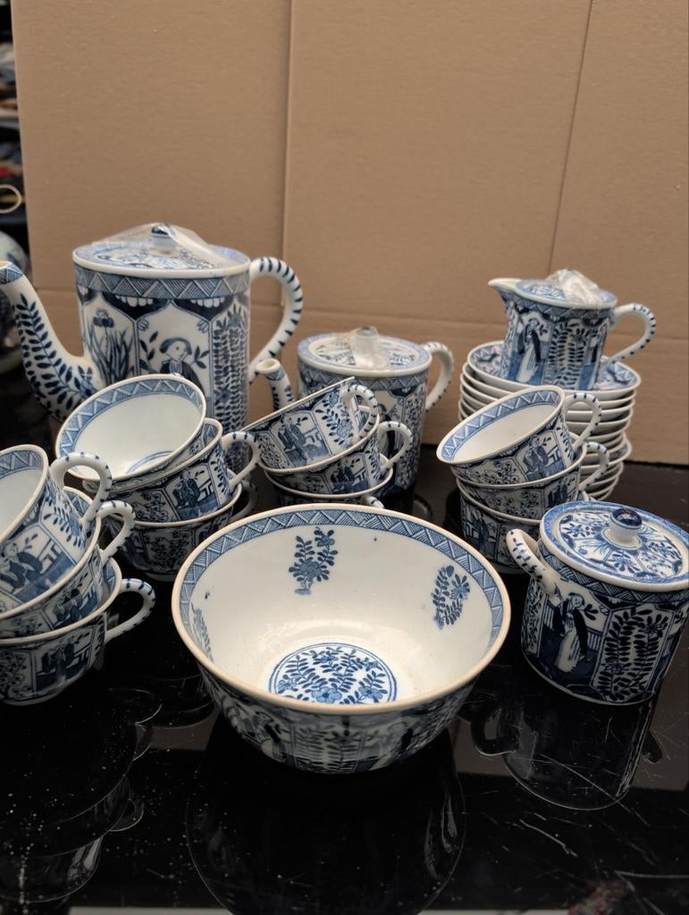 Mosa uit Maastrich Blauw Servies - Compleet en Gedetailleerd, Antiek en Kunst, Ophalen of Verzenden