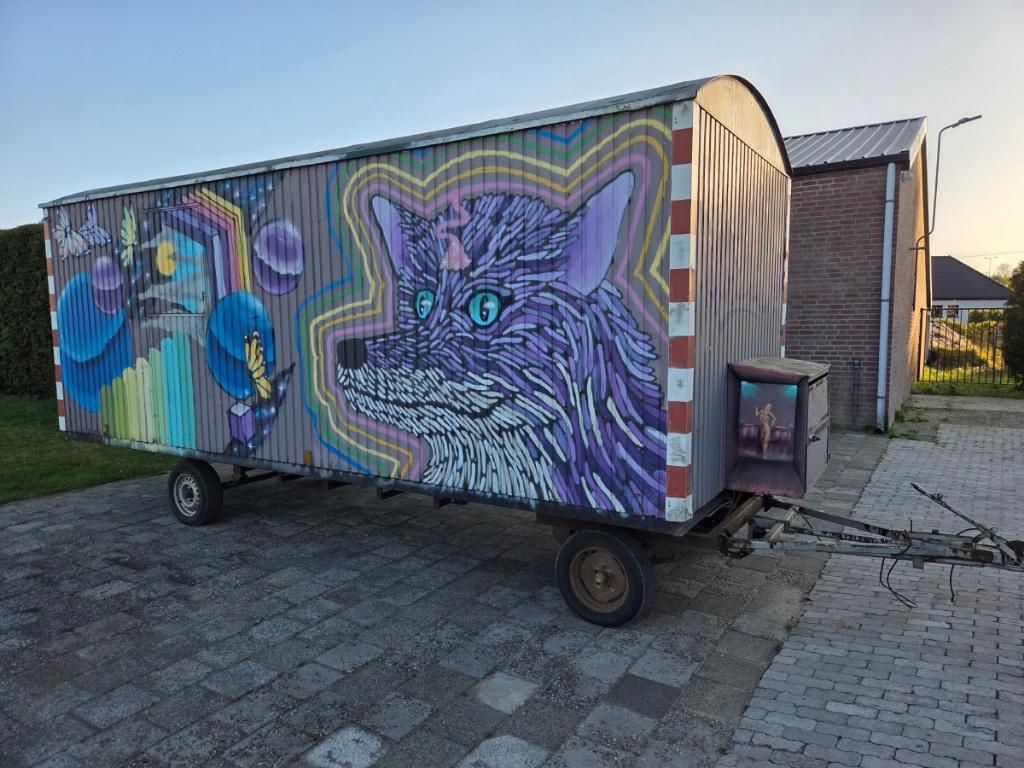 2 stuks warsco schafkeet 600x240cm schaftwagen pipowagen, Doe-het-zelf en Verbouw, Bouwketen en Schaftketen, Ophalen, Gebruikt