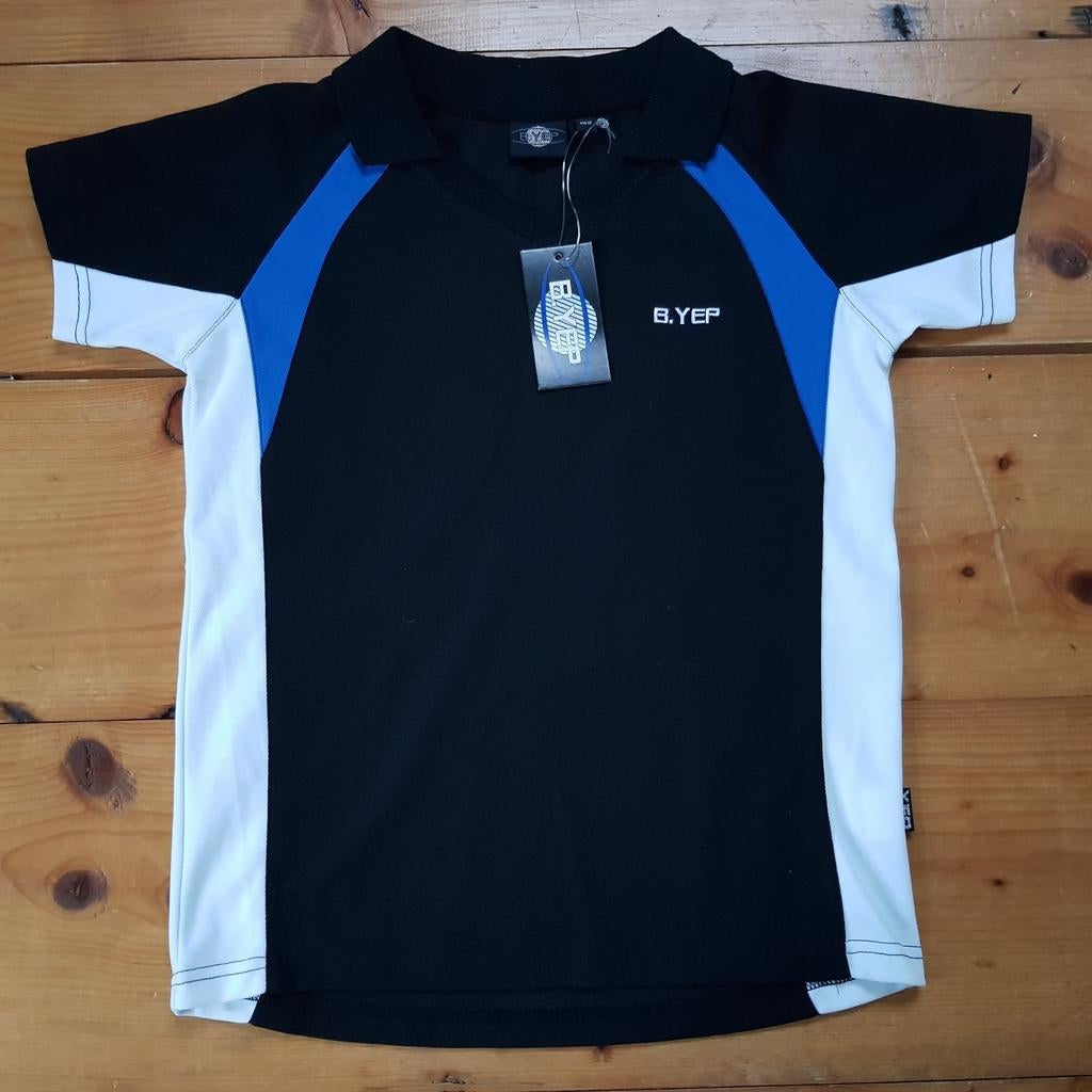 Nieuw polo 152 sport B. Yep zwart blauw wit sportpolo, Nieuw, Ophalen of Verzenden, Shirt of Longsleeve, B. Yep