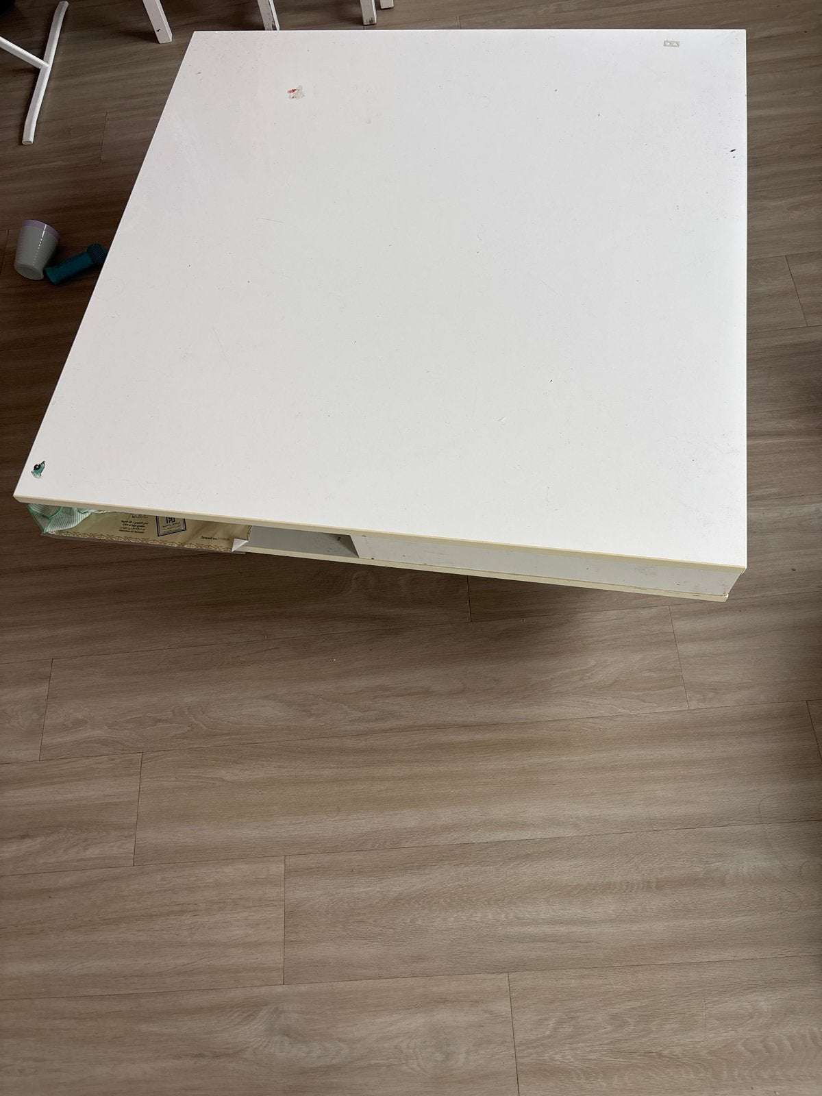 IKEA Tofteryd - Witte salontafel, Huis en Inrichting, Ophalen, Gebruikt, 100 tot 150 cm, Metaal
