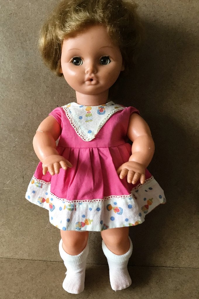 Vintage Bella Pop 38 cm, Ophalen of Verzenden, Gebruikt, Pop