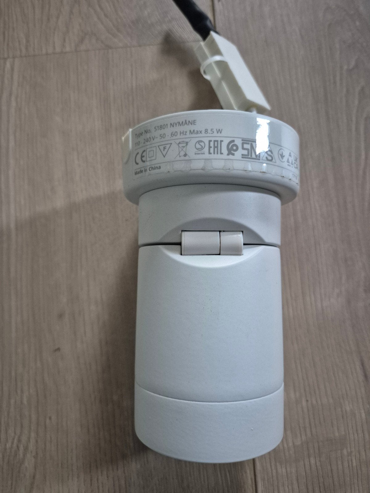 IKEA NYMÅNE Opbouwspot - Wit, Max 8.5W, Ophalen, Kunststof, Geschikt voor plafondmontage, Opbouwspot