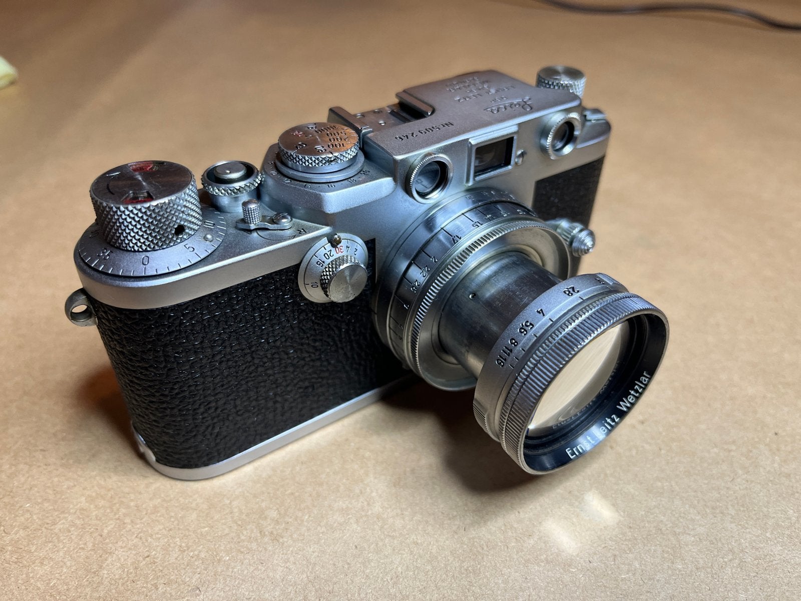 Leica IIIf + Summitar 5cm f/2 + VIOOH zoeker – complete set, Ophalen of Verzenden, Gebruikt, Compact, Leica