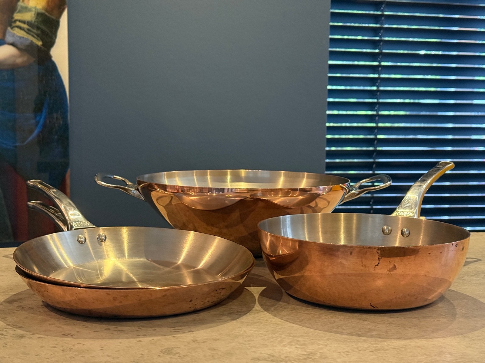 de Buyer Prima Matera 4 pannen (wok, saus, 2x koekenpan), De Buyer, Met handvatten, Pannenset, Ophalen of Verzenden