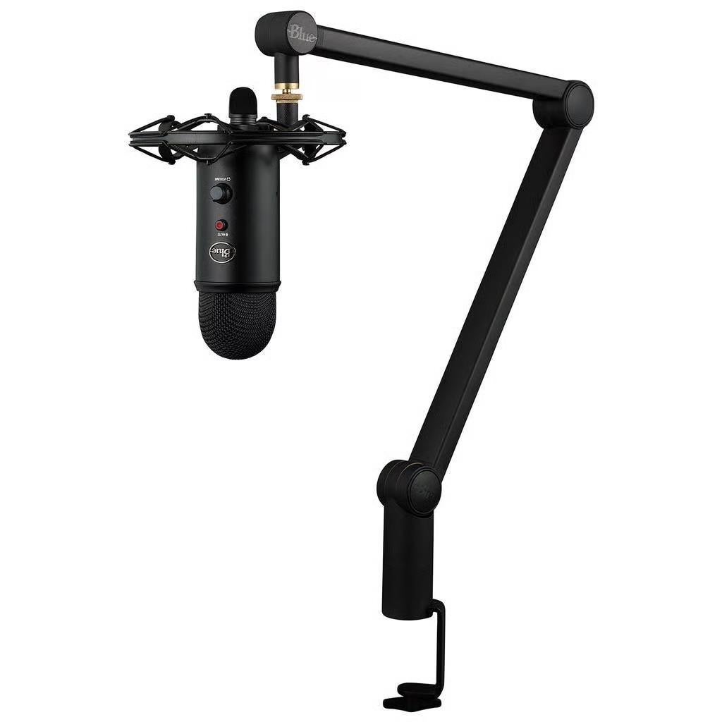 Blue Yeti USB Microfoon met Boom Arm - Perfect voor Streamin, Ophalen, Zo goed als nieuw, Studiomicrofoon